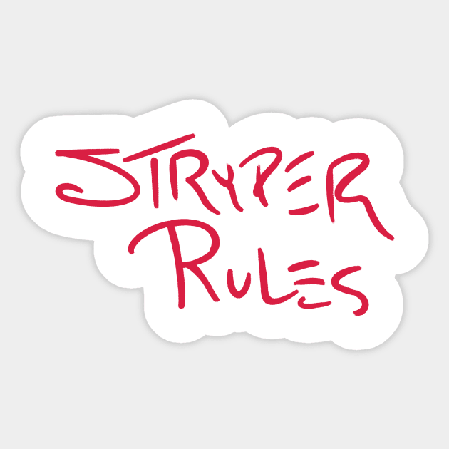 Stryper Rules Sticker by GiMETZCO!